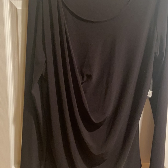 Vince Camuto Xl black long sleeve blouse NWT - Picture 2 of 5